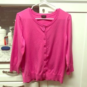 Bright Pink Talbots Cardigan Size Large